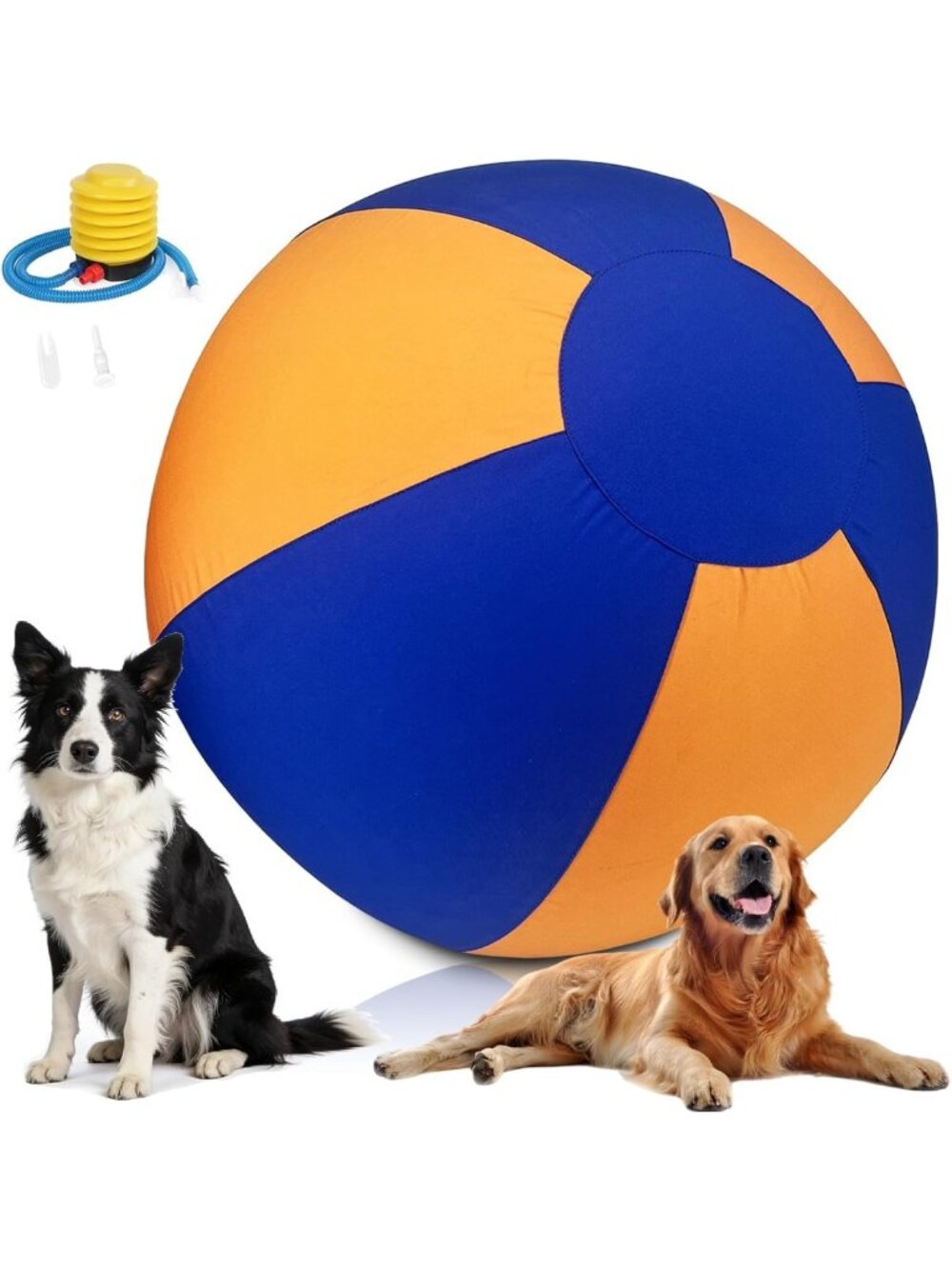 25 Inch Blue & Orange Two-Tone Herding Ball for Dogs, Durable Dog Herding Ball